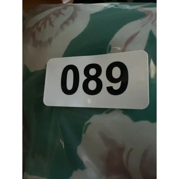 Verse Maternity Women’s Blouse Green Floral V Neck Roll Tab Sleeve Size L - Picture 11 of 11